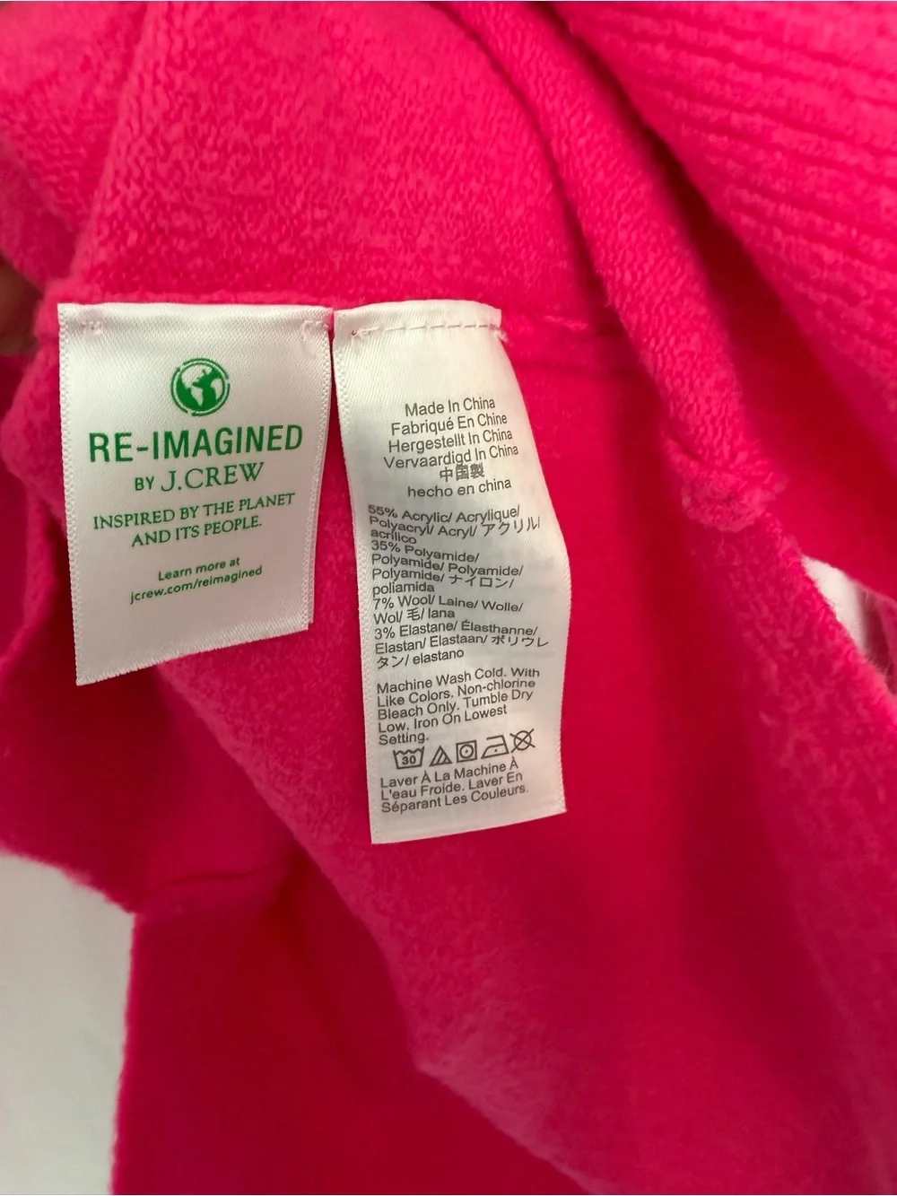 J. Crew Women's Crewneck Sweater in Hot Pink